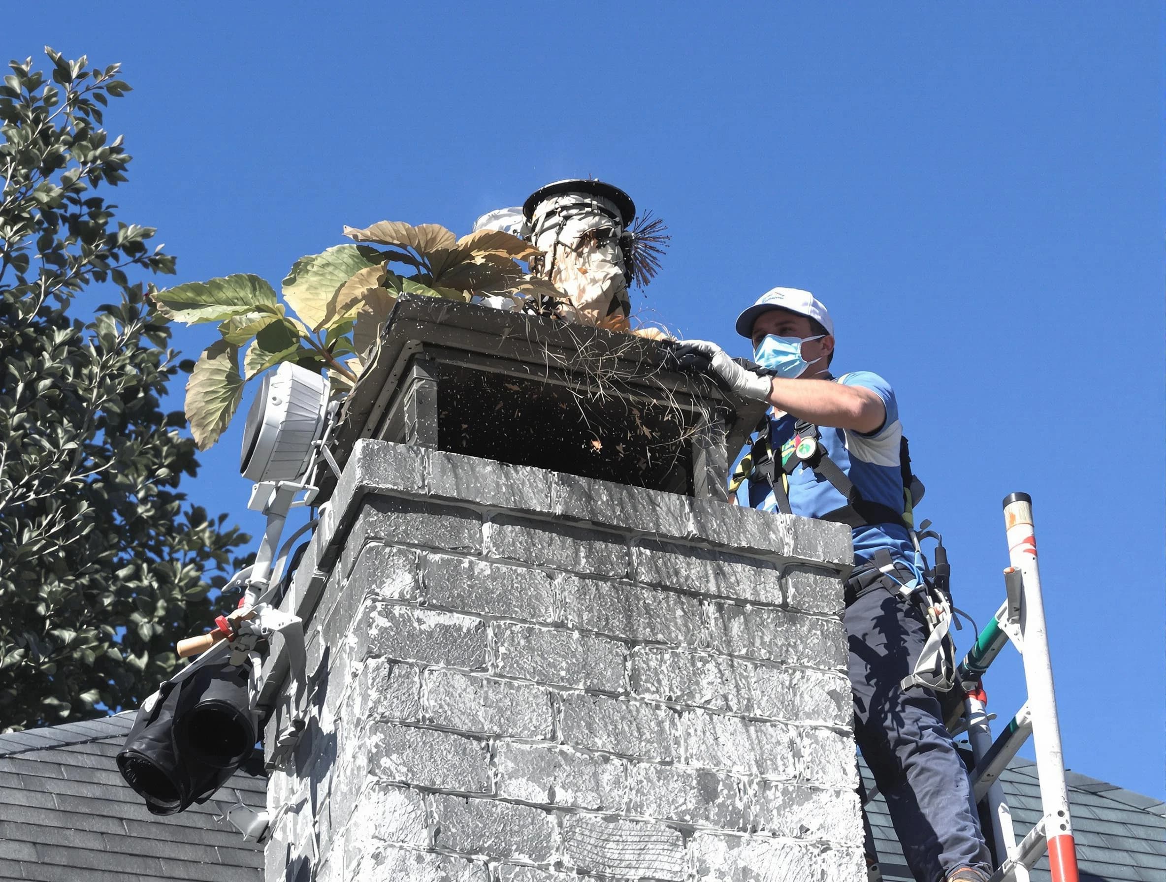 Goodyear Chimney Sweep specialist performing chimney cleaning in Goodyear, AZ