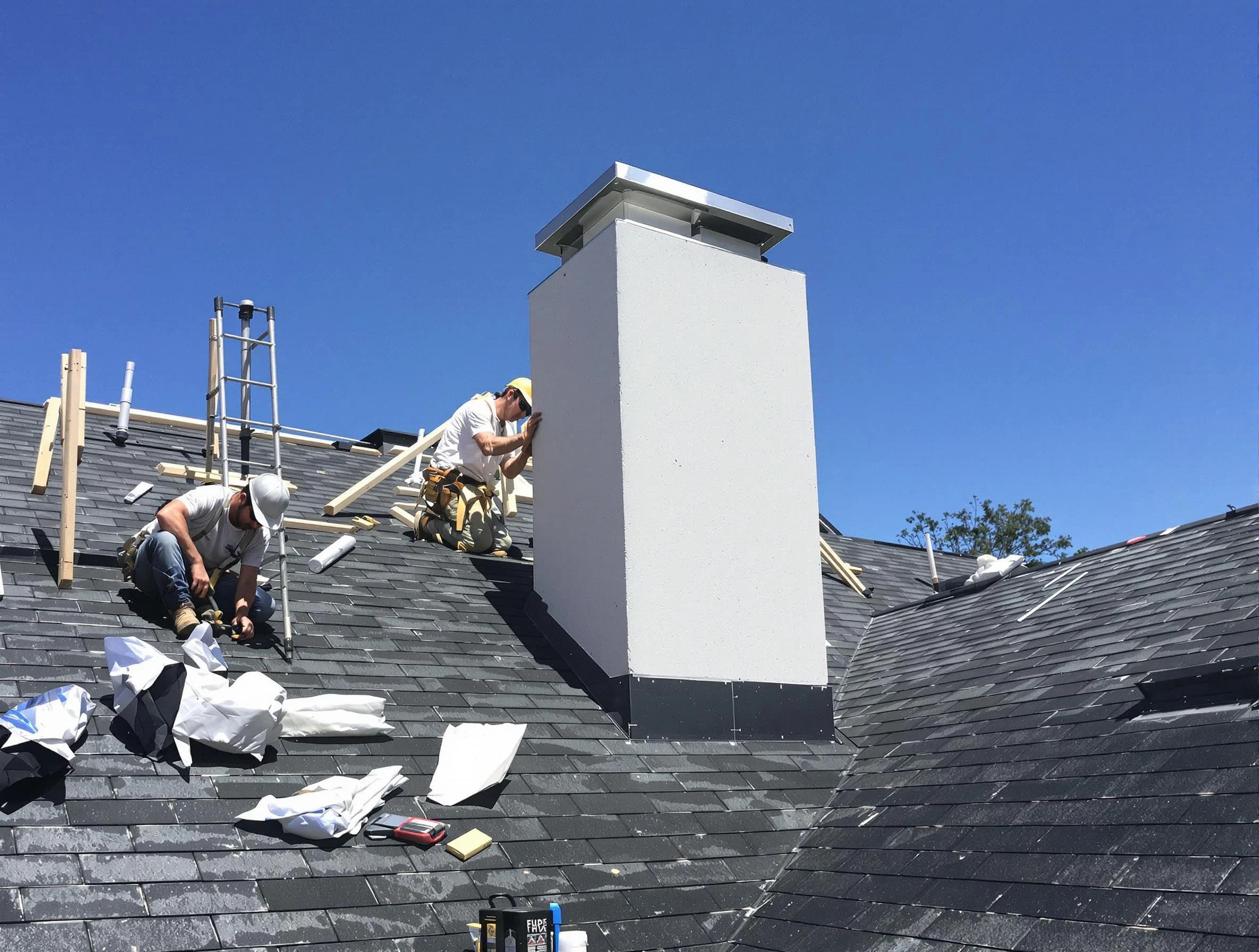 Goodyear Chimney Sweep crew installing a new chimney in Goodyear, AZ