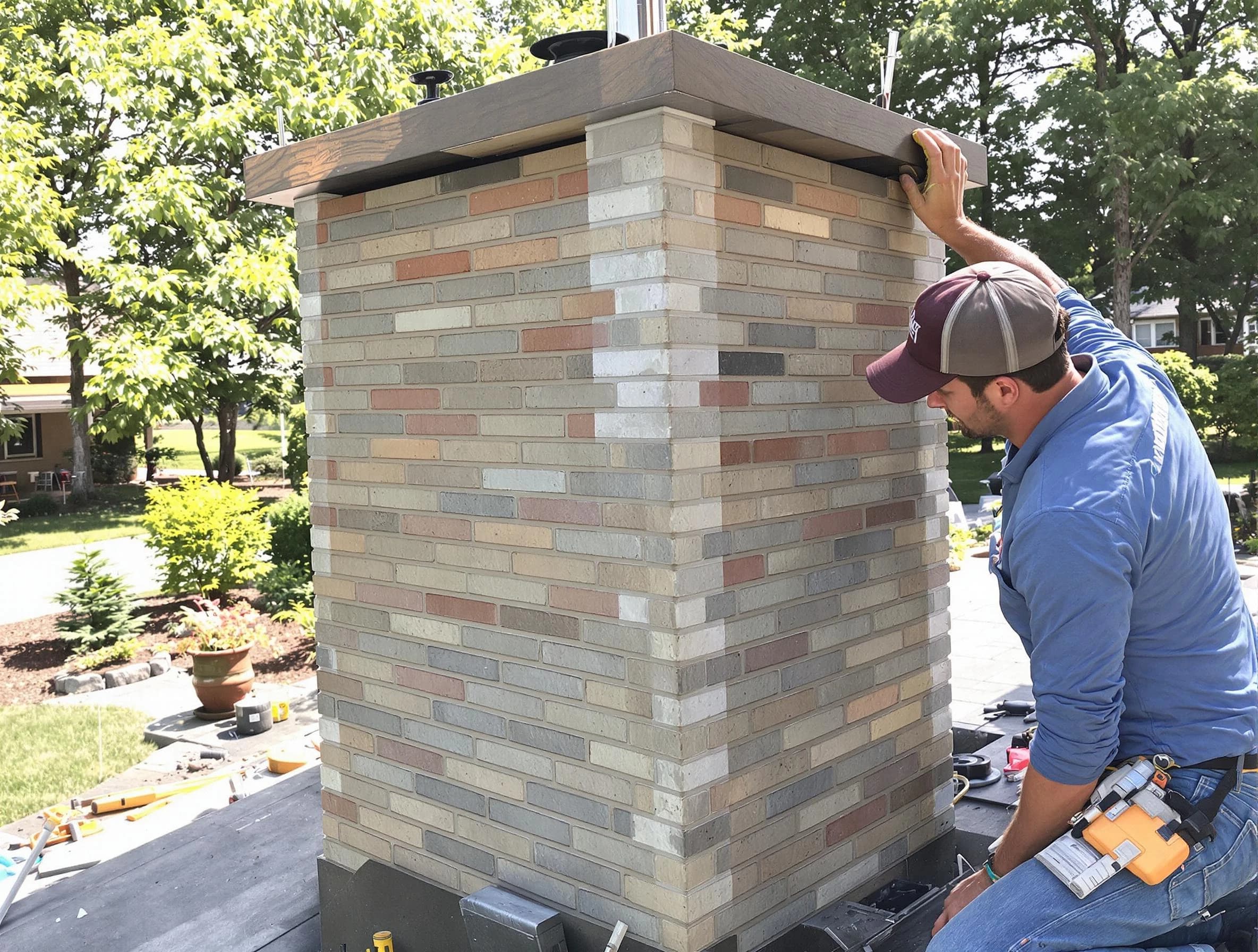 Goodyear Chimney Sweep completing a modern chimney remodel in Goodyear, AZ