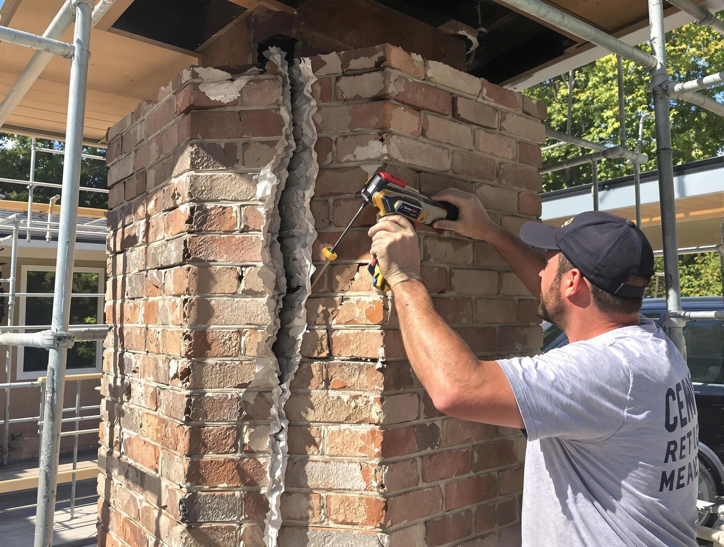 Goodyear Chimney Sweep technician performing chimney repair in Goodyear, AZ