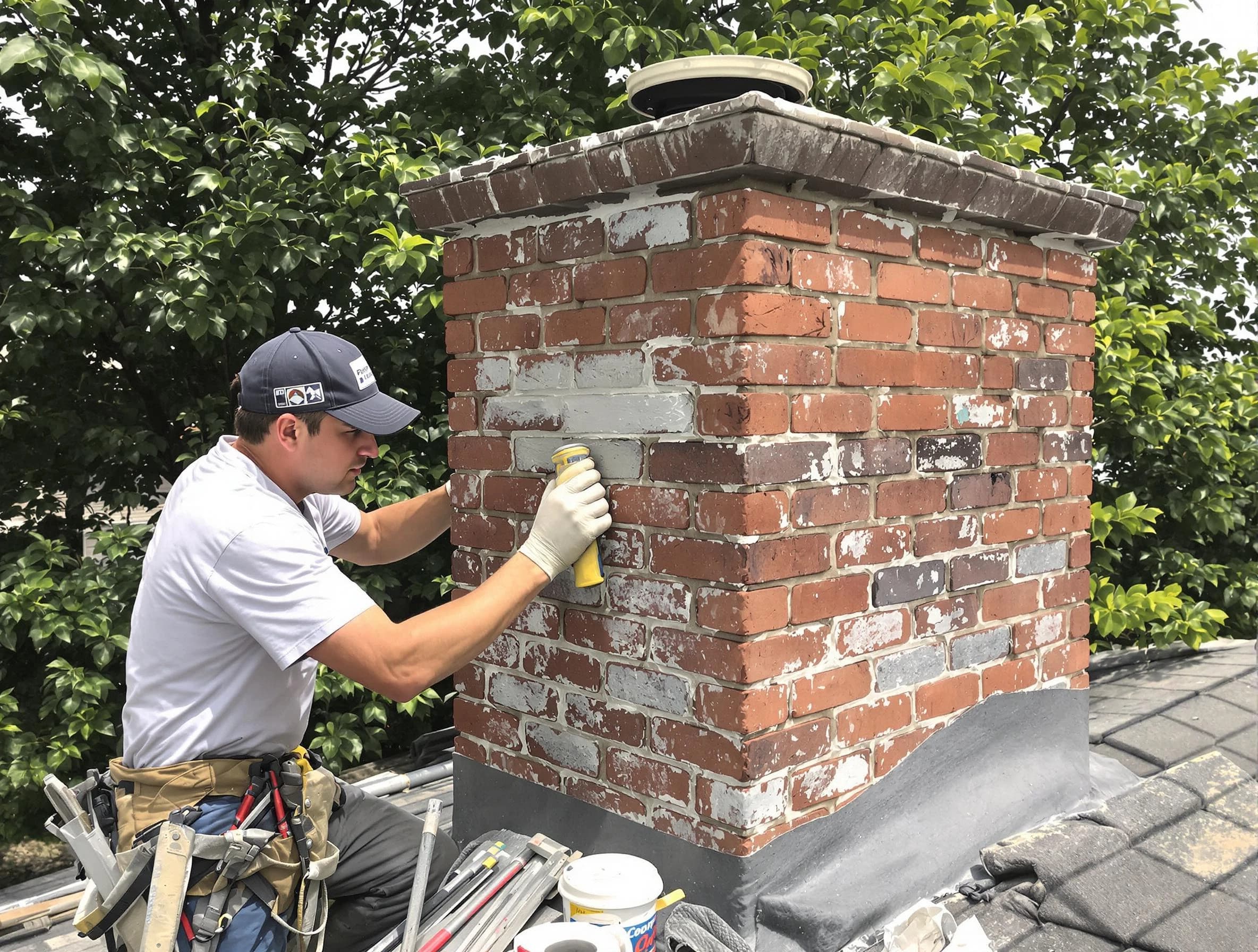 Goodyear Chimney Sweep restoring an aging chimney in Goodyear, AZ