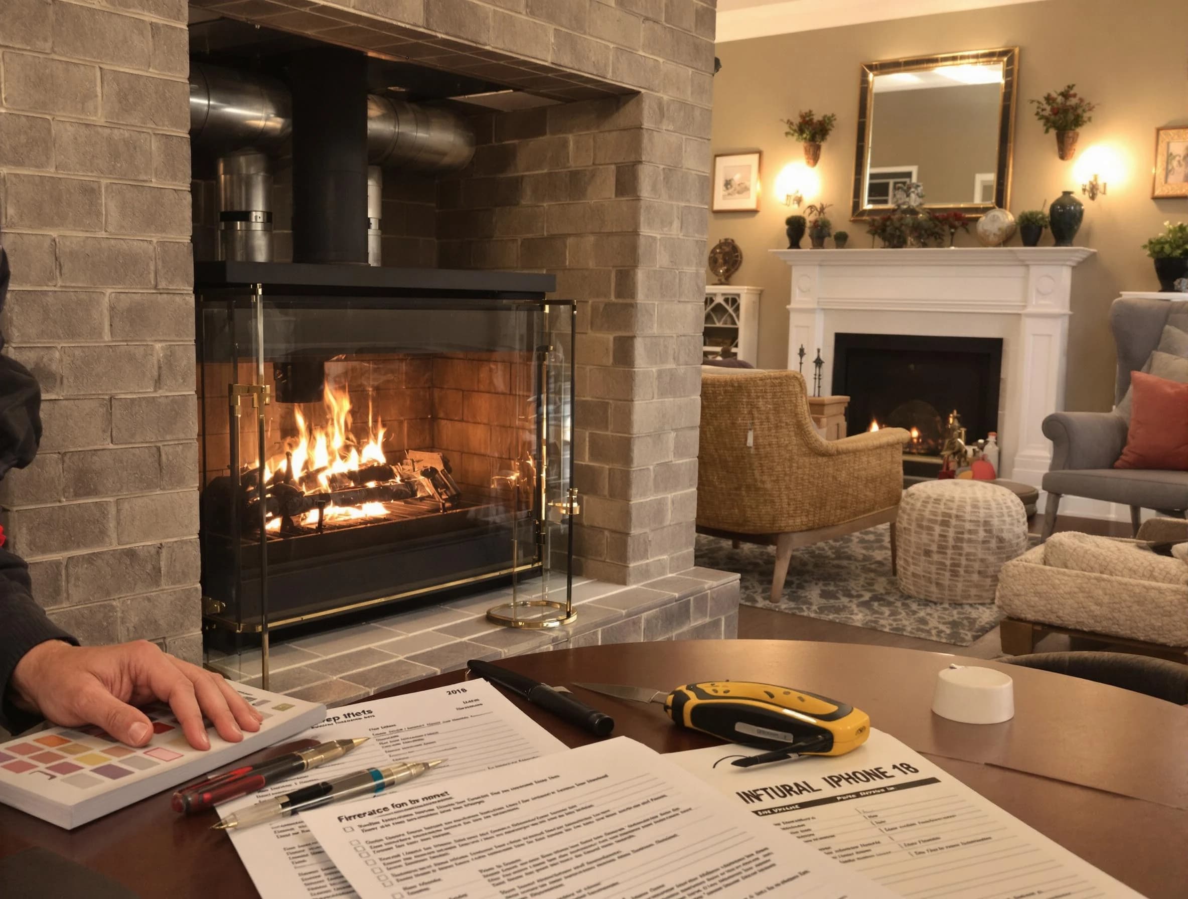 Goodyear Chimney Sweep verifying fireplace safety measures in Goodyear, AZ