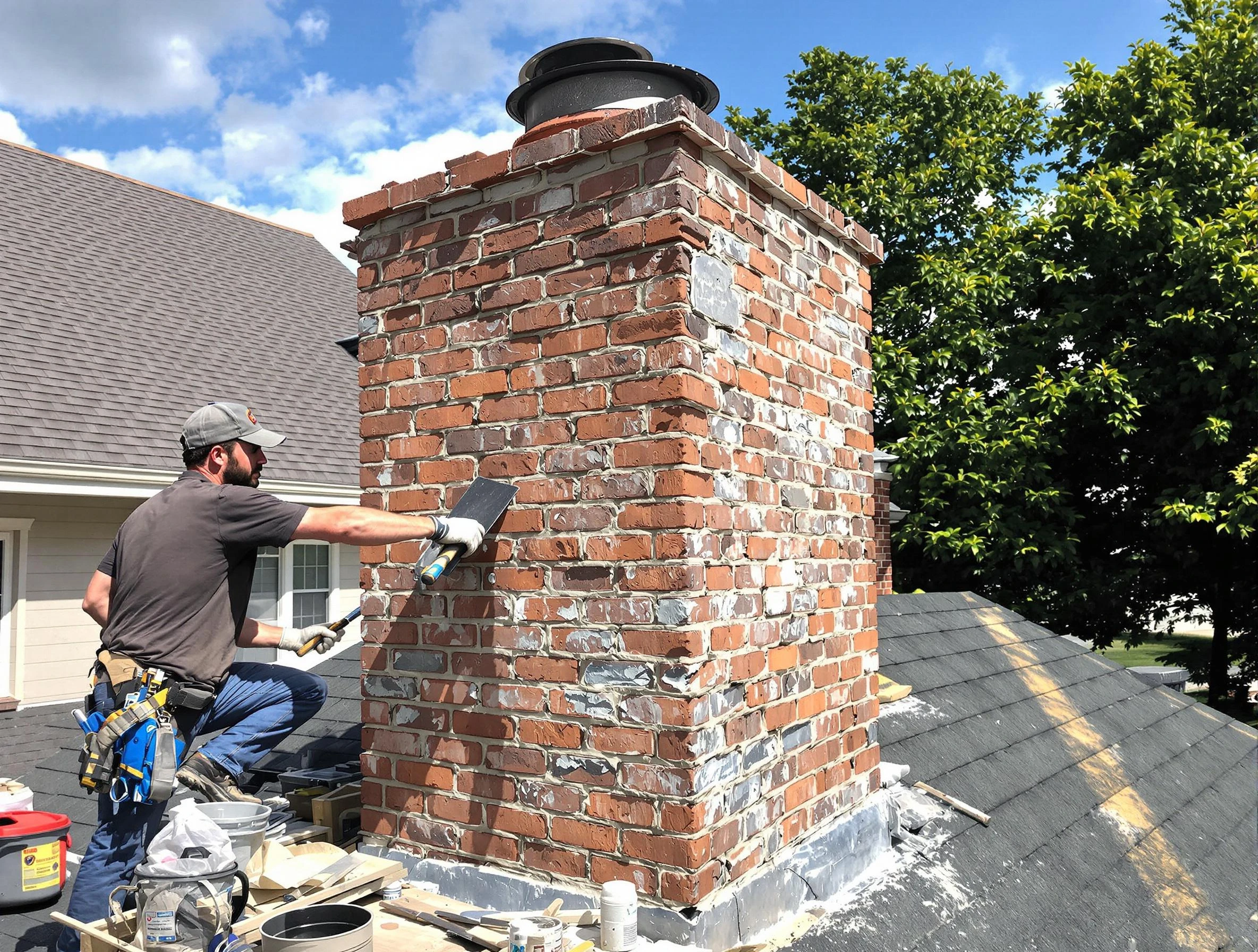 Completed chimney rebuild by Goodyear Chimney Sweep in Goodyear, AZ