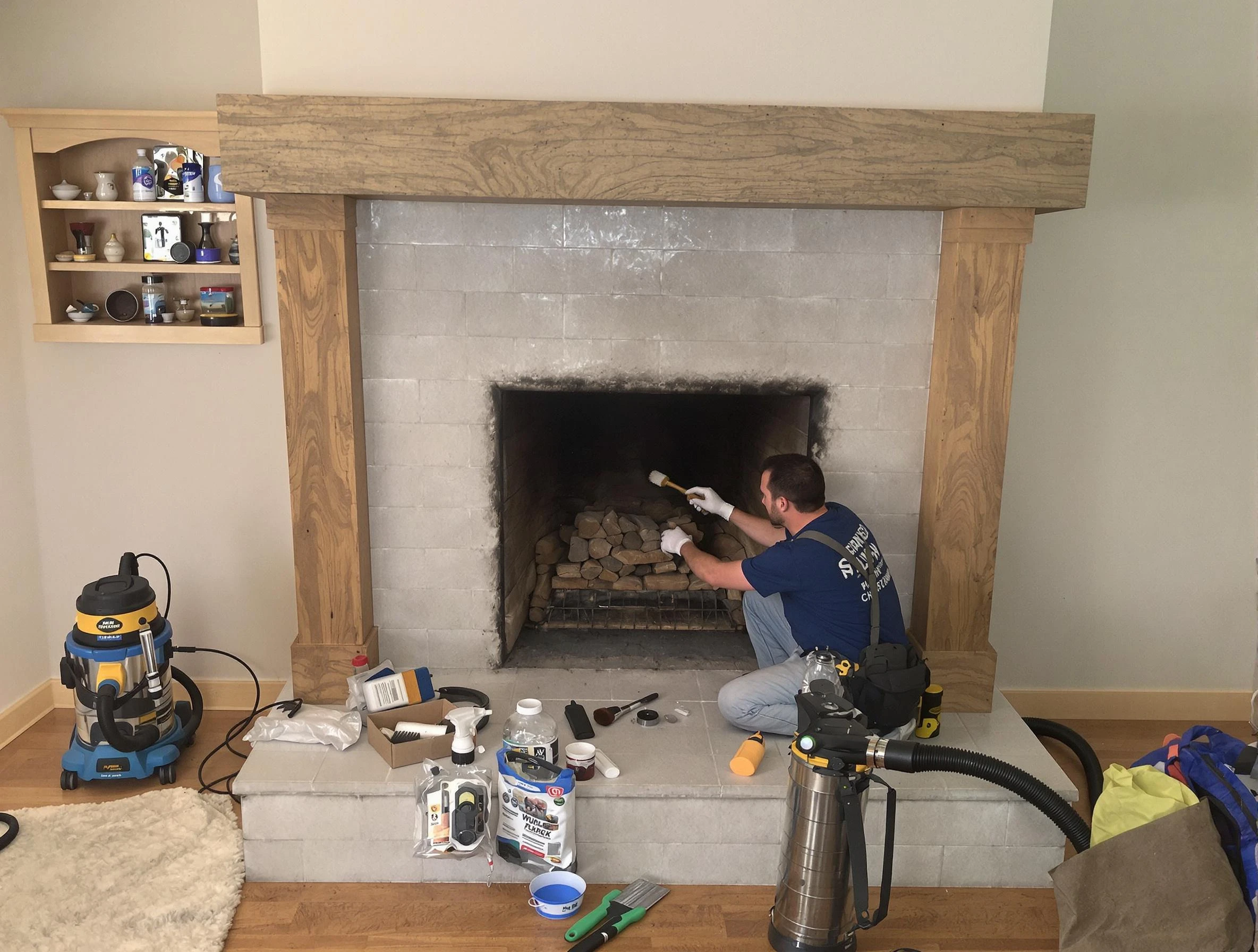 Detailed creosote removal process by Goodyear Chimney Sweep in Goodyear, AZ