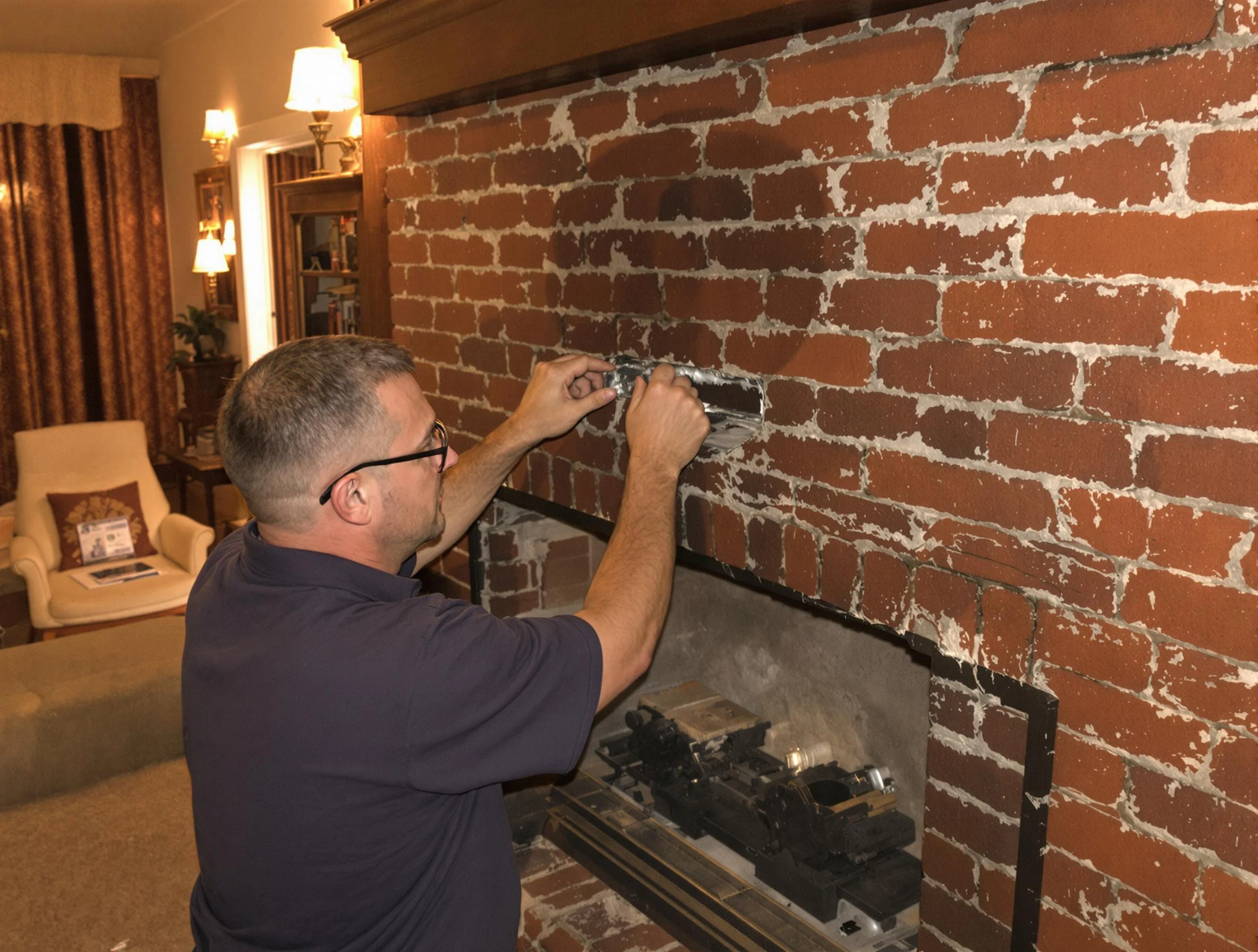 Goodyear Chimney Sweep expert fixing a fireplace in Goodyear, AZ
