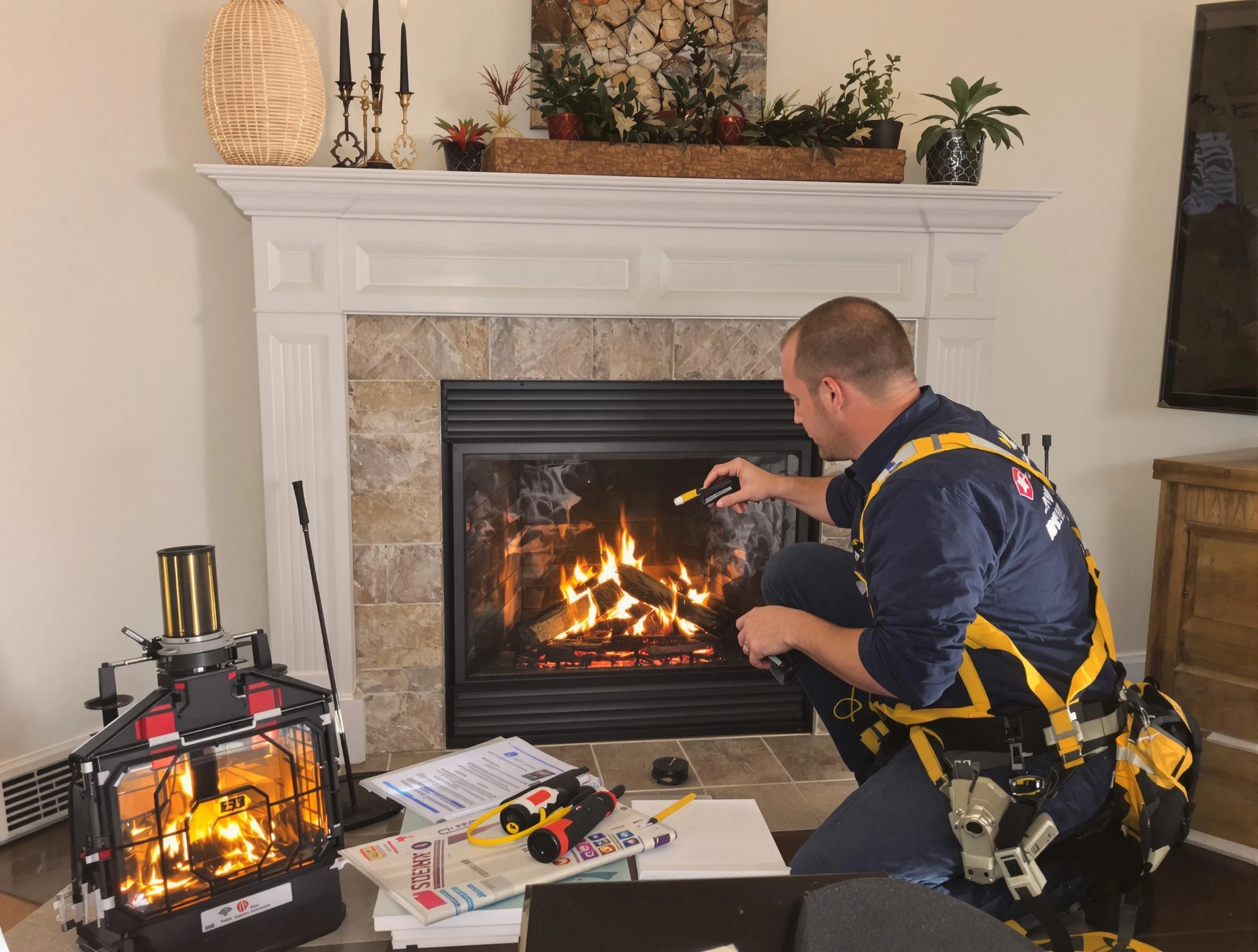 Safety-focused fireplace inspection by Goodyear Chimney Sweep in Goodyear, AZ